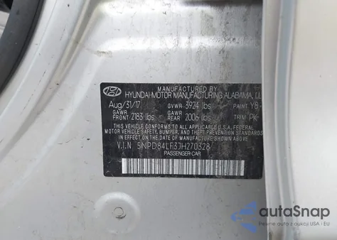 2018 Hyundai Elantra Value Edition из США, поврежденный, VIN 5NPD84LF3JH270328